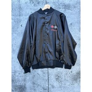 Vintage 80s Chevrolet Stingray Satin Jacket Size Large Made In USA